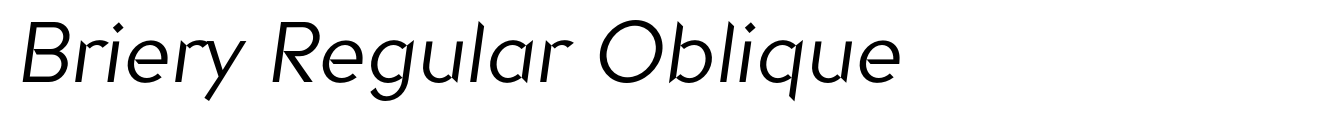 Briery Regular Oblique